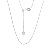 Sterling Silver Anti Tarnish Cable Chain Adjustable up to 55cm